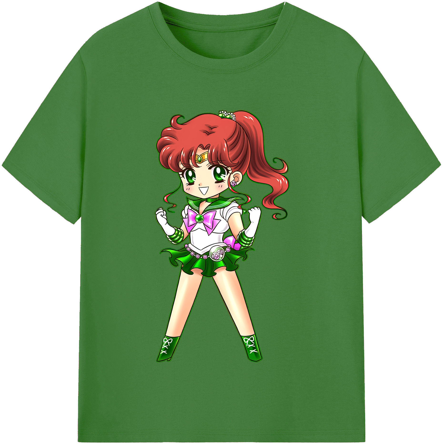（画像用） 美少女戦士セーラームーン 木野 まこと きの まこと Sailor Moon Kino Makoto （セーラージュピター；Sailor Jupiter） レディースカジュアルプリントTシャツ（綿100％）